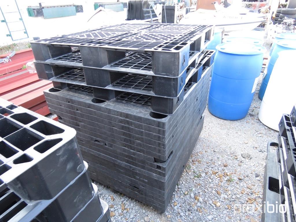 One Stack of Plastic Pallets