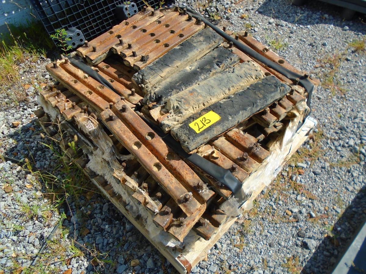 Pallet of Bolt-On Rubber Pads for a Excavator