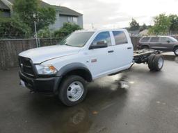 2012 RAM 4500 CREW CAB 4X4 CAB & CHASSIS