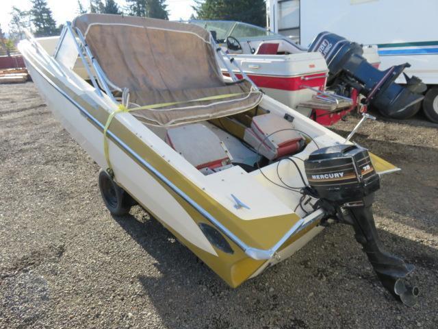 1975 GLASSTRON V156 TRI HULL BOAT & TRAILER