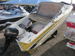 1975 GLASSTRON V156 TRI HULL BOAT & TRAILER