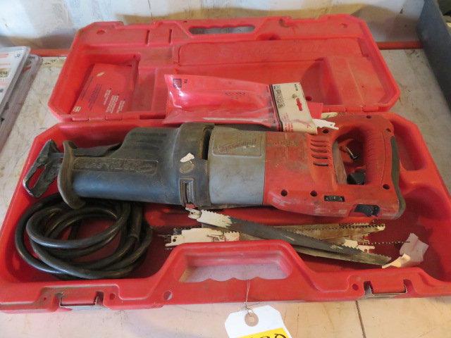 MILWAUKEE ELECTRIC ORBITAL SUPER SAWZALL W/ EXTRA BLADE, CAT# 6523-21