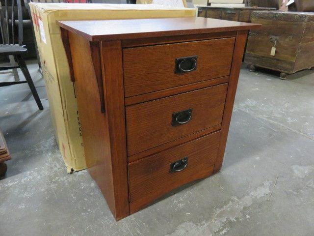 MISSION STYLE 3 DRAWER NIGHT STAND MDL#B480-04