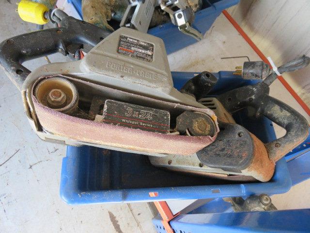 (2) PORTER CABLE 3 X 24 ELECTRIC SAND BELT SANDER