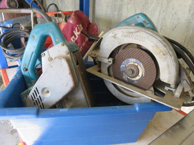 MAKITA CORDED CURCULAR SAW 7 1/4'' BLADE & MAKITA 4'' CORDED BELT SANDER