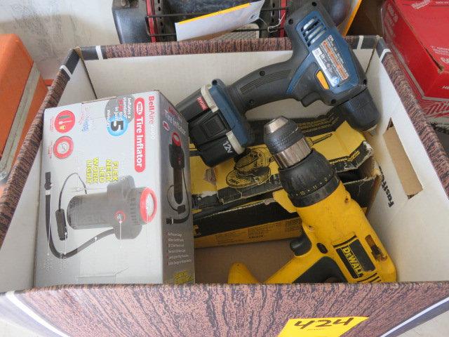 DEWALT POWER DRILL, RYOBI POWER DRILL, DEWALT SMALL ANGLE GRINDER, BELLAIRE