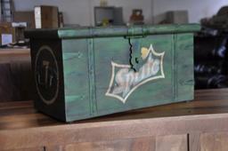 WOODEN AMMO BOX WITH SPRITE SODA DESIGN