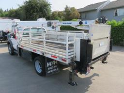 2006 FORD F550 FLATBED UTILITY SERVICE TRUCK W/ CRANE