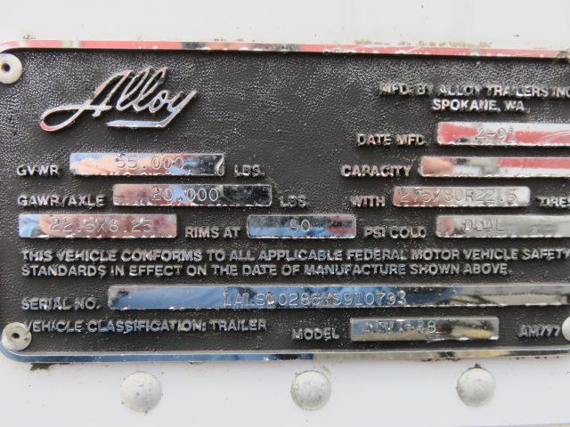 1991 ALLOY 48' DRY VAN TRAILER