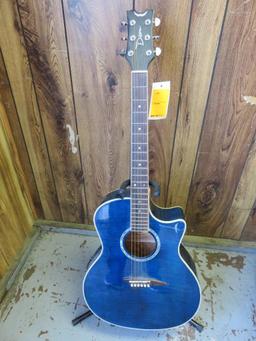 PECA ACOUSTIC/ELECTRIC GUITAR W/STAND