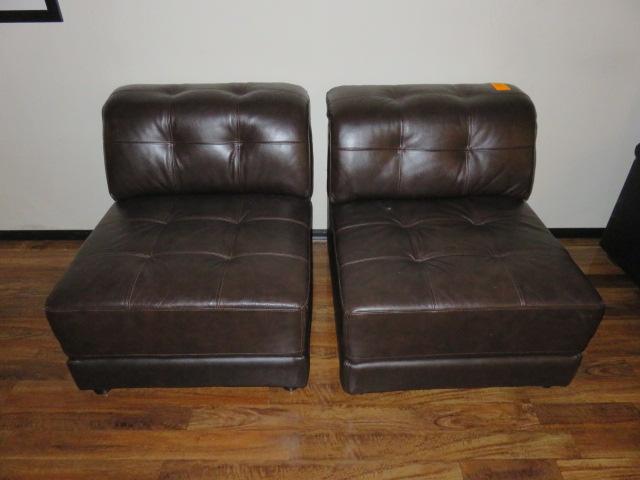 (2) LEATHER CHAIRS