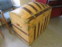 DECORATIVE WOODEN TREASURE CHEST