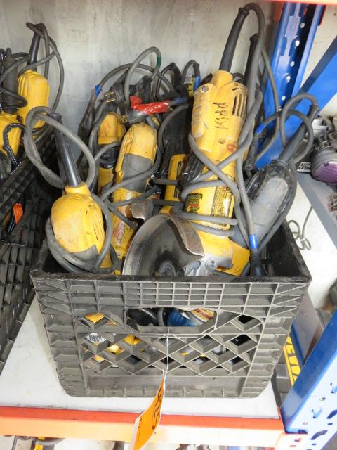 (6) DEWALT CORDED 120V ANGLE GRINDERS & (6) DEWALT CORDED 120V DIE GRINDERS