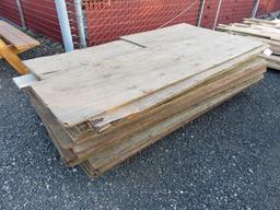 PALLET OF ASSORTED LENGTH & WIDTH OF 3/4'' PLYWOOD