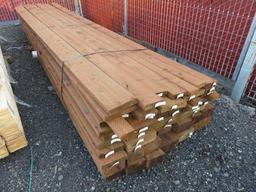 PALLET OF ASSORTED 16' 2X4, 2X6, 2X12, 4X6, 4X8, 4X10, PRESSURE TREATED BOARDS