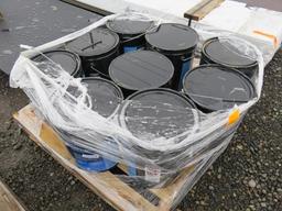 (9) 4.7 GALLON CANS OF BLACK JACK ROLL ROOFING ADHESIVE