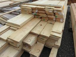 ASSORTED LENGTH AND WIDTH TONGUE & GROOVE & FLAT PINE BOARDS