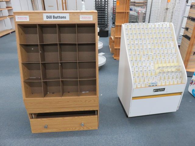 (2) WOOD STORAGE/DISPLAY CABINETS