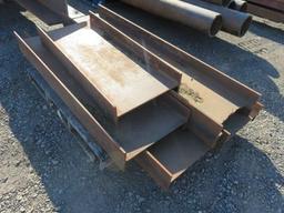 (1) PALLET W/ 14' X 15'' X 14 1/2'' STEEL I-BEAM, 10' X 15'' X 14 1/2'' STEEL I-BEAM