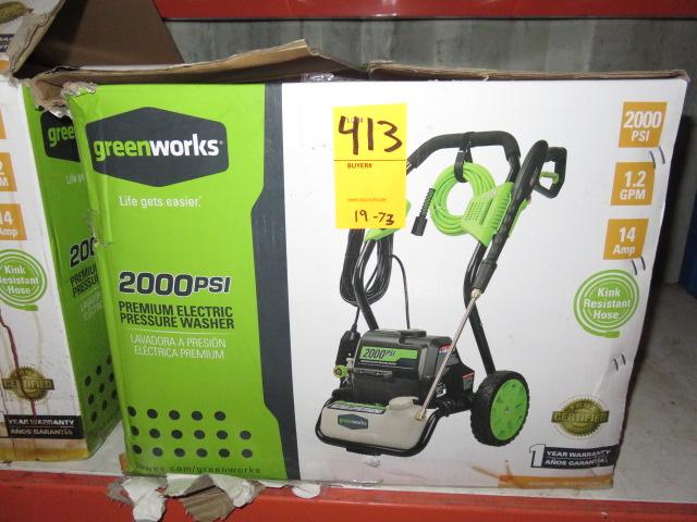 GREEN WORKS 1800 P.S.I. ELECTRIC PRESSURE WASHER MDL# GPW2000-1
