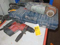 BOSCH BULLDOG 11224VSR, ROTO DRILL, HILTI TE5 DRILL, HJTACHI G18MR 7'' DISC