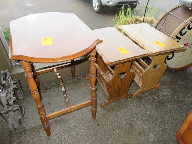 (2) END TABLES & 30'' X 20'' TABLE