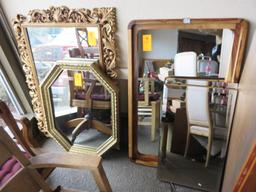 (5) ASSORTED SIZE WALL MIRRORS