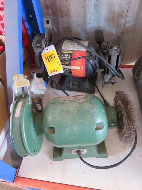 (1) WORKFORCE 6'' BENCH GRINDER, (1) 6'' BENCH GRINDER