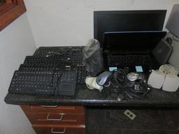 DELL NOTEBOOK, KEY BOARDS, TYPE WRITER, & FAX MACHINE