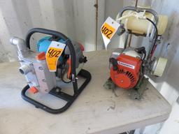 LOT W/ GARDENA 9000/3 GAS POWERED WATER PUMP, KAWASAKI 311736C GAS POWERED