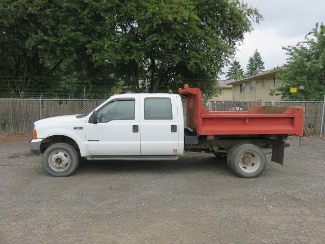 2000 FORD F550 XL CREW CAB 4X4 DUMP TRUCK