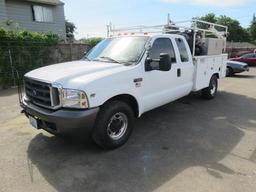 2000 FORD F350 SUPER DUTY EXTENDED CAB UTILITY SERVICE TRUCK