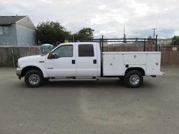 2004 FORD F350 CREW CAB UTILITY TRUCK