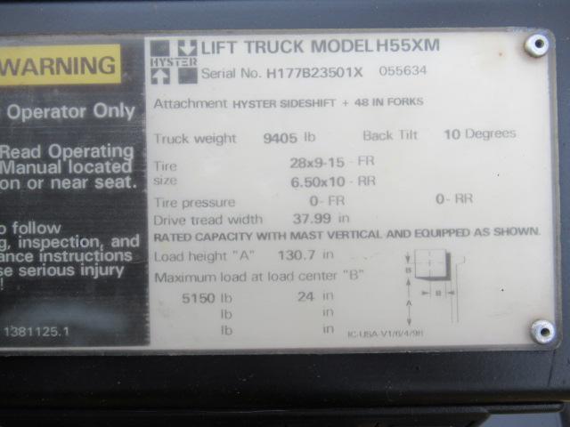 HYSTER H55XM FORKLIFT