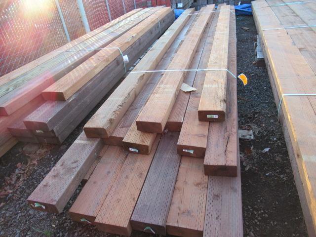 (15) 4" X 8" X 18' PRESSURE TREATED BEAMS