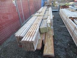 LOT OF ASSORTED FLOOR JOISTS & ASSORTED SIZE & LENGTH LSL BEAMS & BOARDS