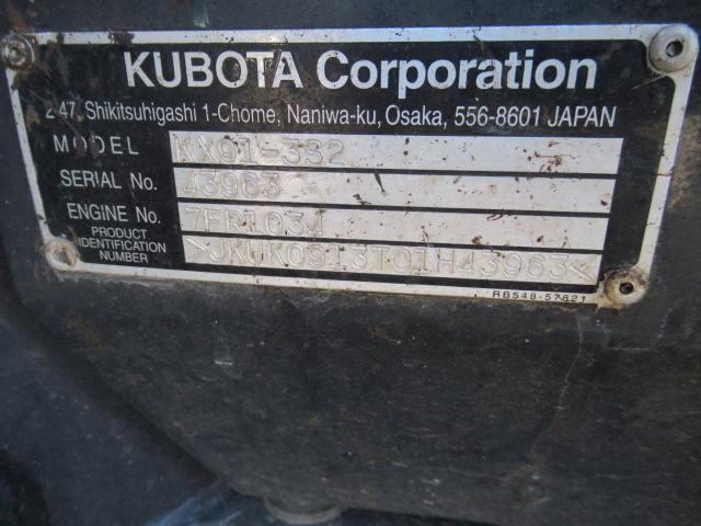 2016 KUBOTA KX91-3S2 EXCAVATOR