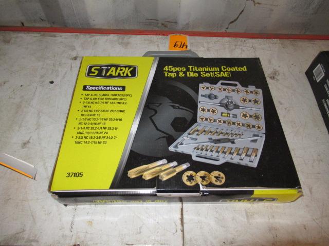 STARK 45 PIECE TITANIUM COATED TAP & DIE SET