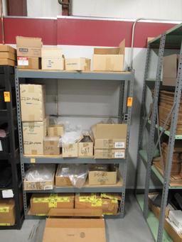 SECTION OF METAL RACKING W/ASSORTED SIZE POLY BAGS