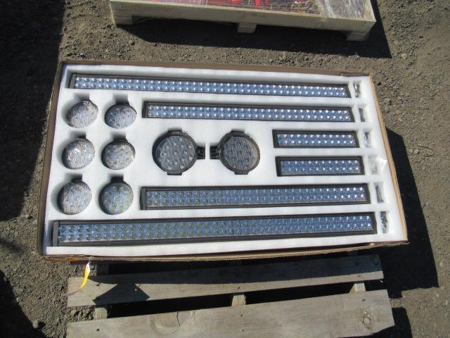 (14) ASSORTED LED LIGHTS W/ MOUNTING BRACKETS AND HARDWARE