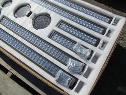 (14) ASSORTED LED LIGHTS W/ MOUNTING BRACKETS AND HARDWARE