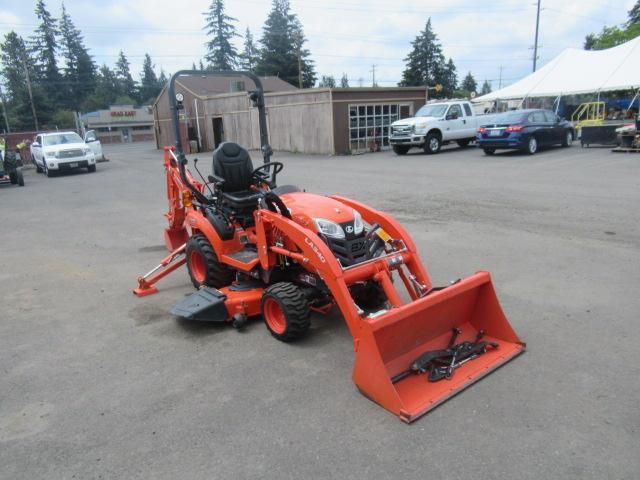 KUBOTA BX23S 4X4 TRACTOR W/ FRONT LOADER, BACKHOE & BELLY MOWER