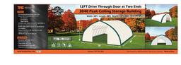 30' X 40' X 15' PEAK CEILING DOUBLE DOOR STORAGE BUILDING