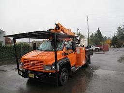 2006 GMC C5500 FLATBED UTILITY TRUCK W/ ALTEC AT37G MAN LIFT