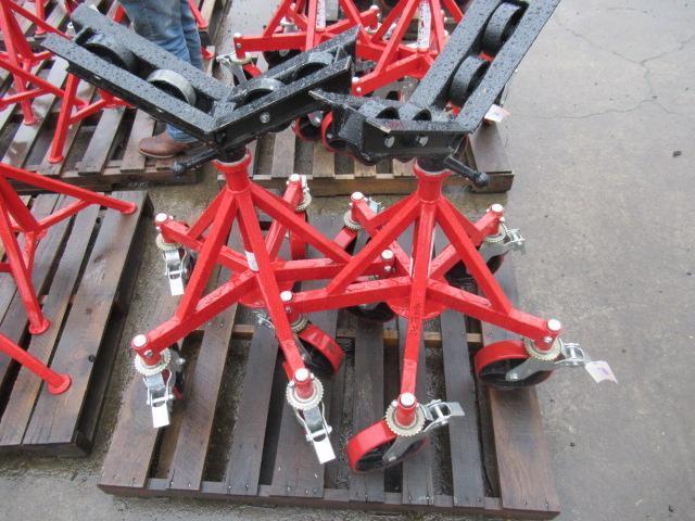 (2) V-HEAD ROLLER PIPE STANDS