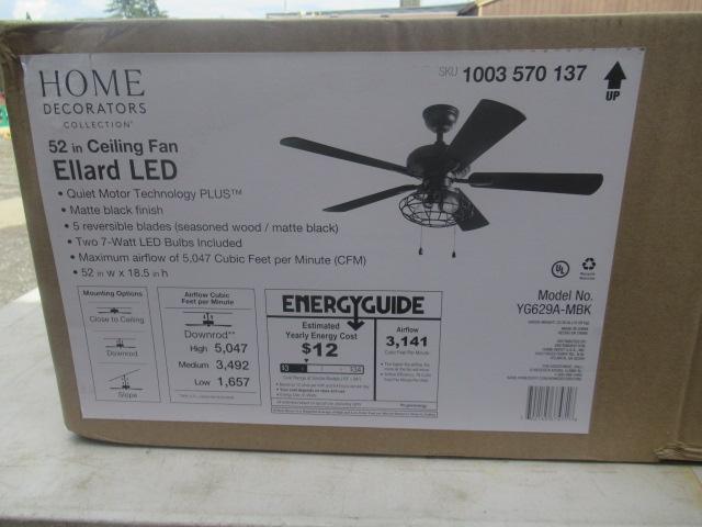 HOME DECORATIONS 52'' CEILING FAN & PROGRESS LIGHTING CEILING FAN