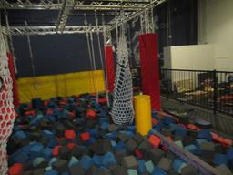 OBSTACLE COURSE W/GLOBAL TRUSS DURATRUSS FRAMING APPROX. 16' X 26' X 14' W/FOAM PIT (*BUYER