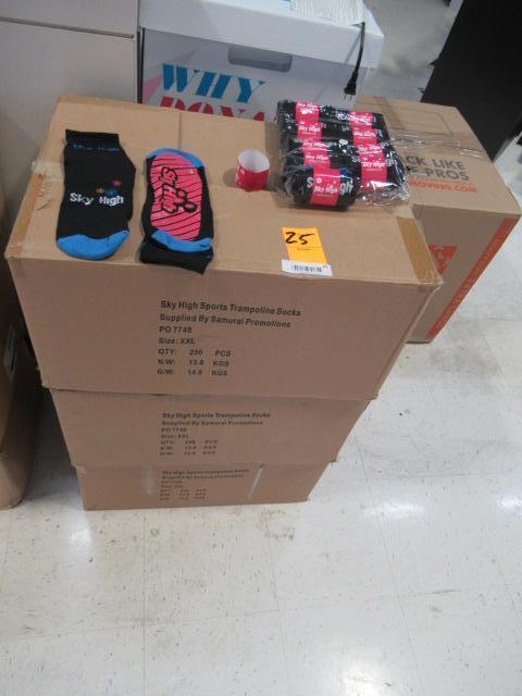 (3) BOXES OF SKY HIGH TRAMPOLINE SOCKS (SIZE XXL)