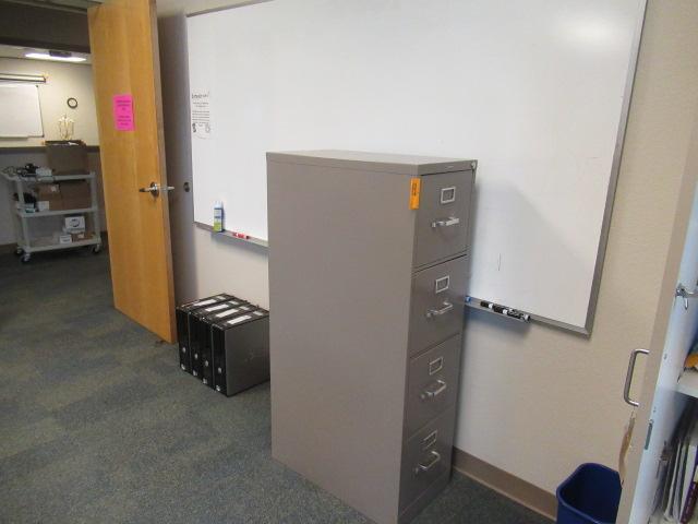 4 DRAWER FILE CABINET & DRY ERASE BOARD