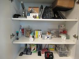 CONTENTS OF CABINET - ASSORTED OFFICE SUPPLIES